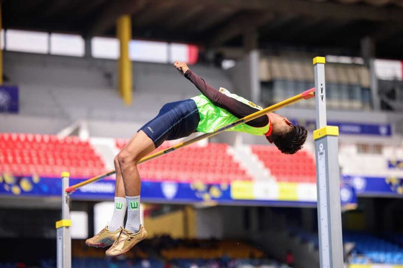 Athletics kicked off at the Jawaharlal Nehru Stadium on Saturday (1)