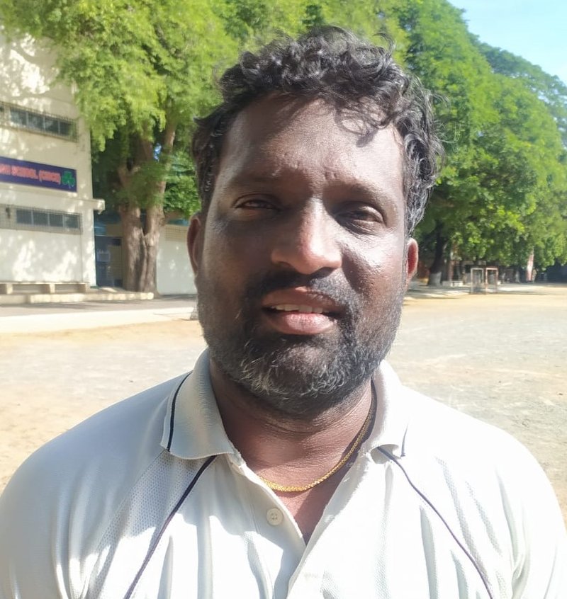 B Arun Kumar, Gandhi Nagar Starlets, 5 for 58 incl Hatrick