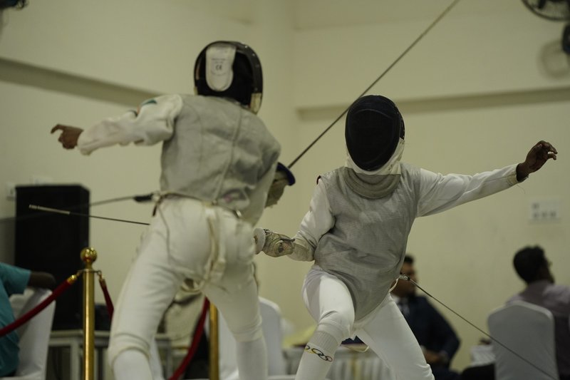 CM Trophy - 2024 Action from the Fencing Competition at JNS on Wednesday (1)