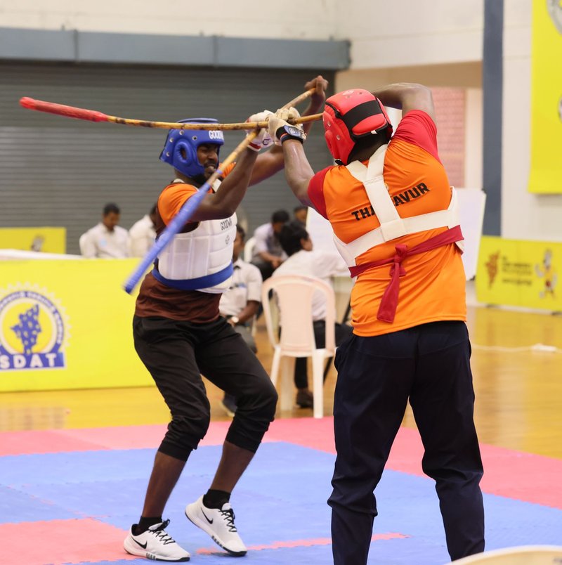 CM Trophy - Action from Silambam competition that ended in Chengalpattu on Wednesday