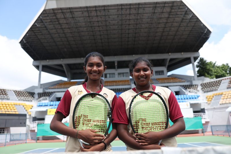 CM Trophy - Sree Syleswari clinched the double crown by winning the girls singles and then teaming up with Sree Sasthayini