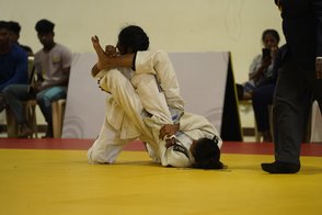 CM Trophy 2024 - Action form College girls Judo competition at JNS in Chennai on Wednesday