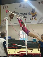 CM Trophy 2024 - Action from College Women's Gymnastics at AGB Complex in Chennai