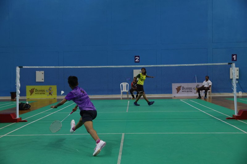 CM Trophy 2024 - Action from the School Badminton competition in Chengalpattu (1)