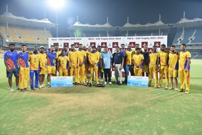 Winners Take Solutions MRC 'A' CC with dignitaries and Trophy (1) (2) (1)